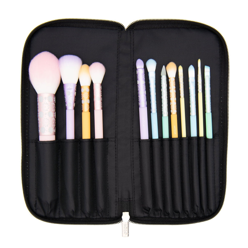 Makeup Brushes Makeup Pastel Shader 13pc Moda Highlighter, Crease, Posh Brush Includes Brush Signature Set, and