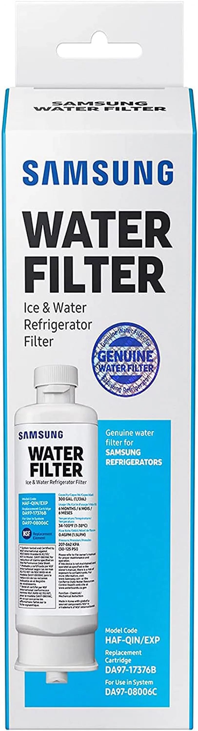 DA97-17376B, PACK for Water Refrigerator HAF-QIN/EXP Filter-3 HAF-QIN, DA97-08006C, Replacement