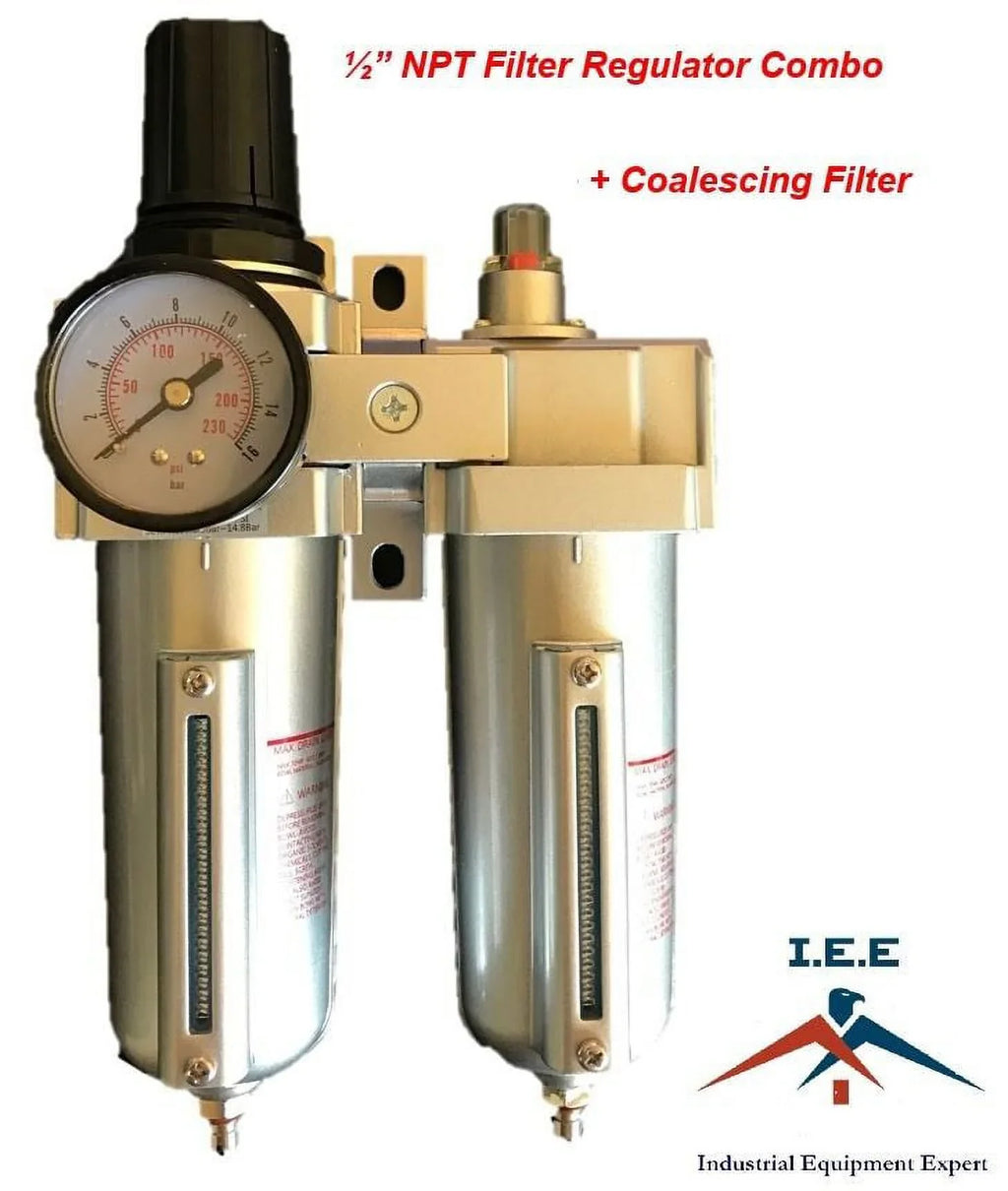 & AIR REGULATOR DUTY HEAVY COALESCING COMPRESSED 1/2" PARTICULATE FILTER COMBO