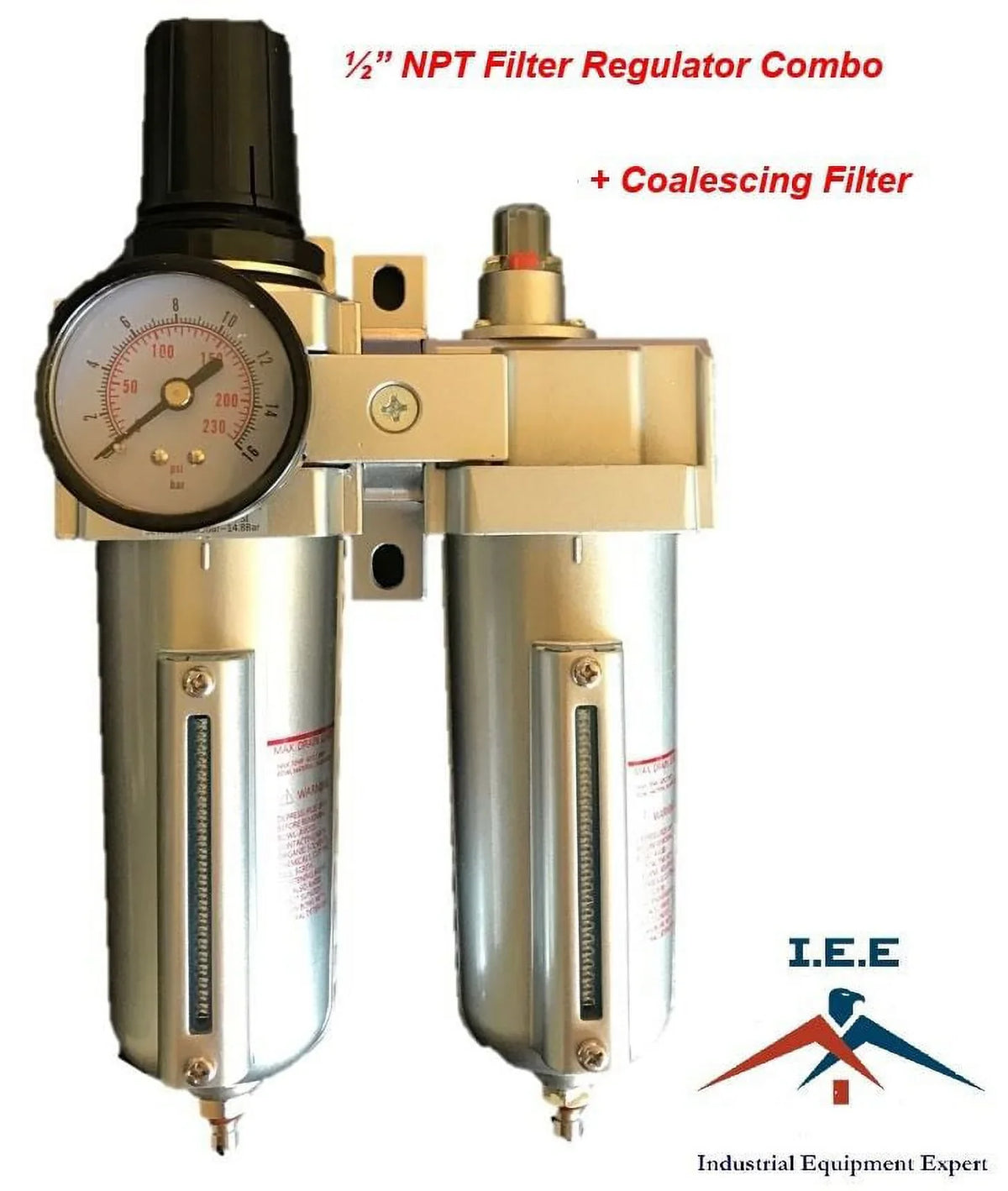 & AIR REGULATOR DUTY HEAVY COALESCING COMPRESSED 1/2" PARTICULATE FILTER COMBO