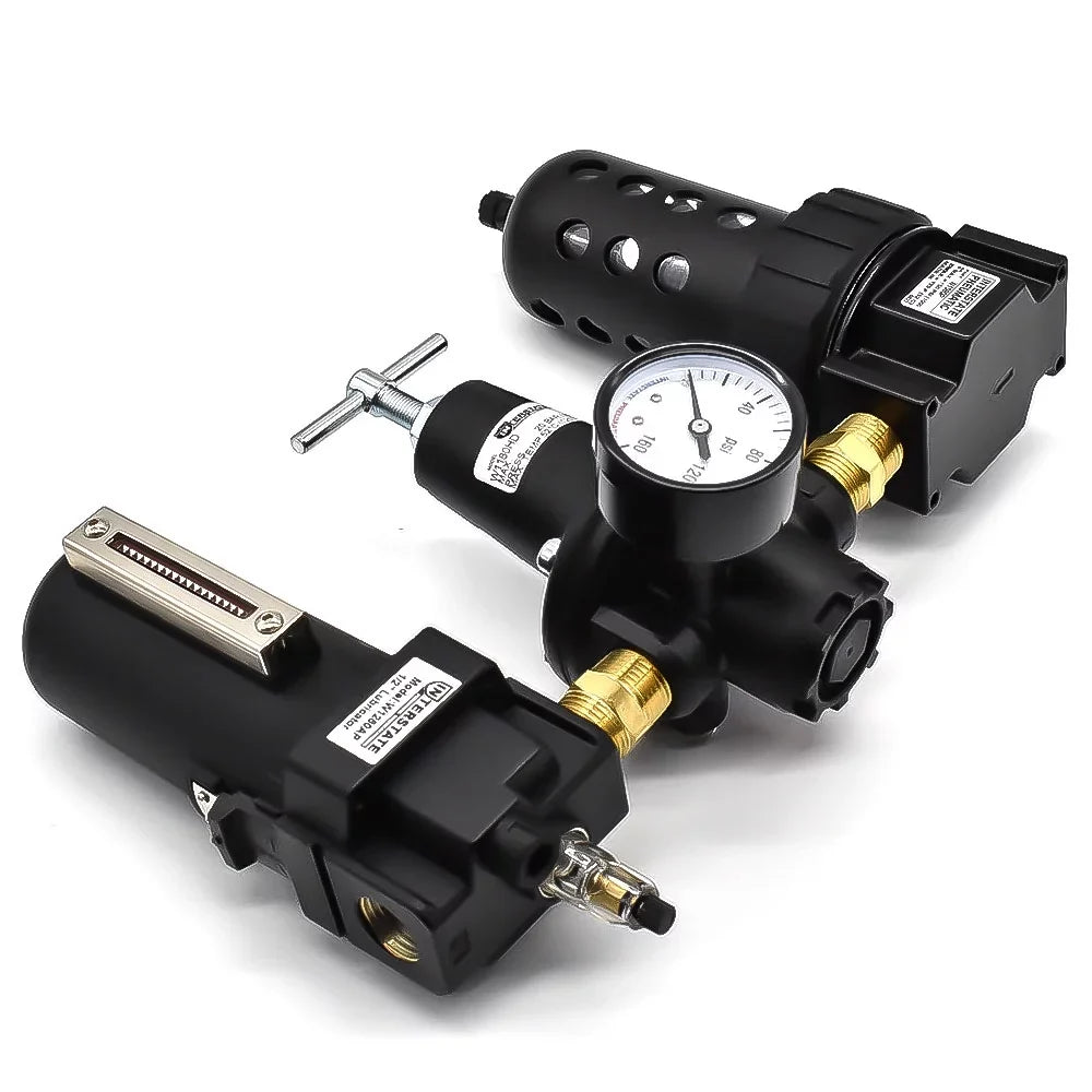 â€ Interstate "T" USA - Poly 1/2" Bowl Made Handle WC1081HDGP Combo Lubricator Large Integral Filter Pneumatics Regulator in