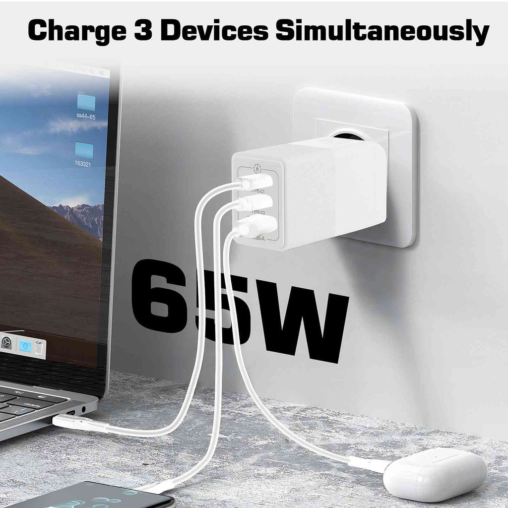 Fast Compatible Tablet MacBook Galaxy, USB Travel 3 iPhone, Xperia Google with UrbanX Z3v/Z3/Z3 LTE/Z2 & Charger USB-C Charging Ports Tablet Dual 65W with Wi-Fi, Compact/Z2 Samsung Pixel, High-Speed