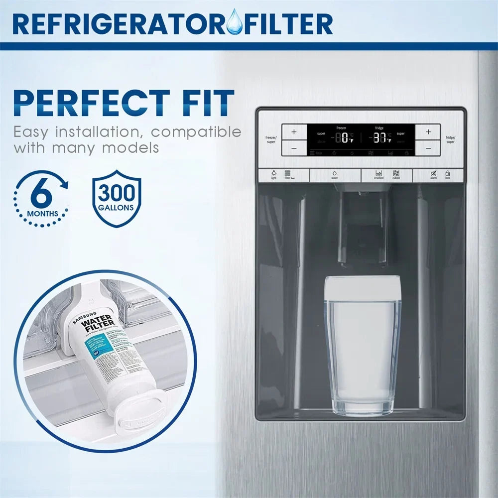 Pack DA97-17376B Refrigerator Fit for /AA, Filter,3 Water HAF-QIN, DA97-08006C HAF-QIN/EXP,