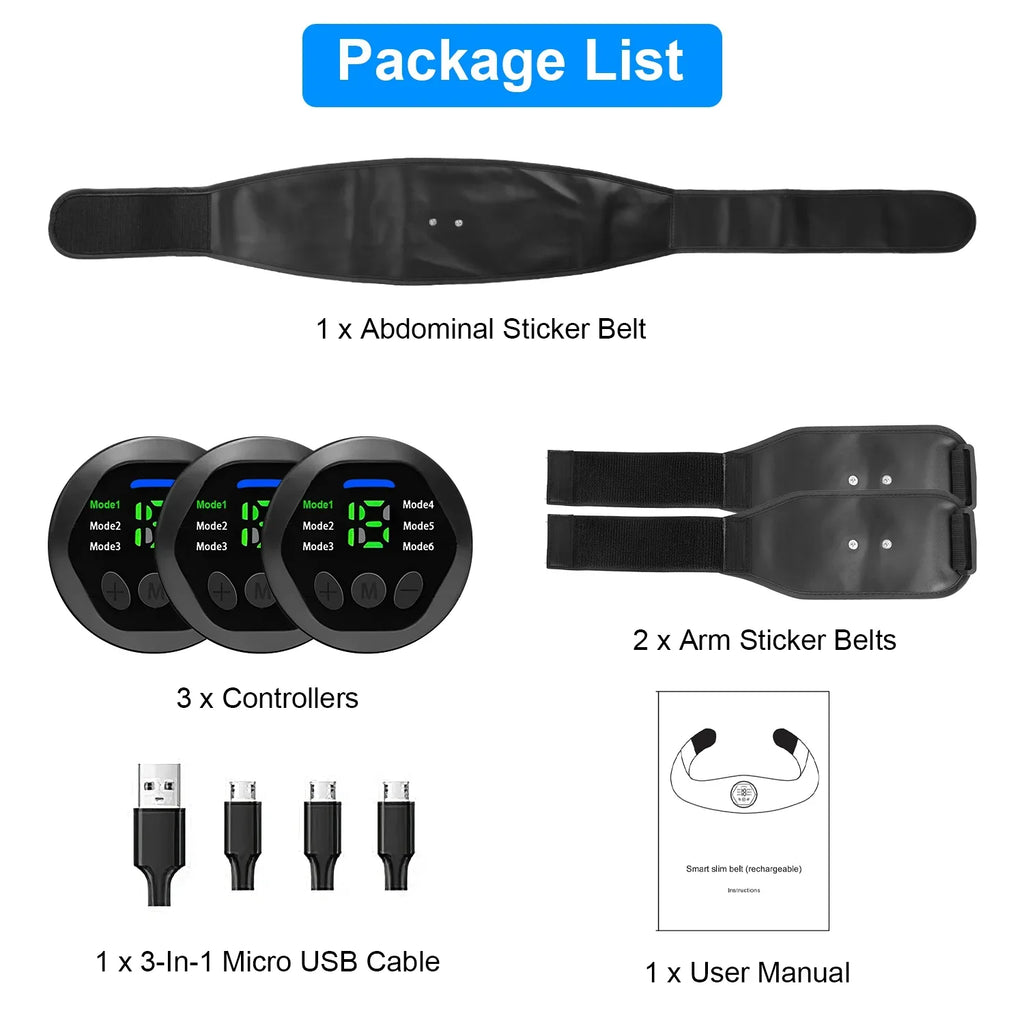 Office Stimulator Equipment Fitness 6 Levels, Equipment Toning ABS Modes, Waist Belt, Trimmer Home Training iMounTEK Belt Equipment Workout Muscle Abdominal 18 Intensity