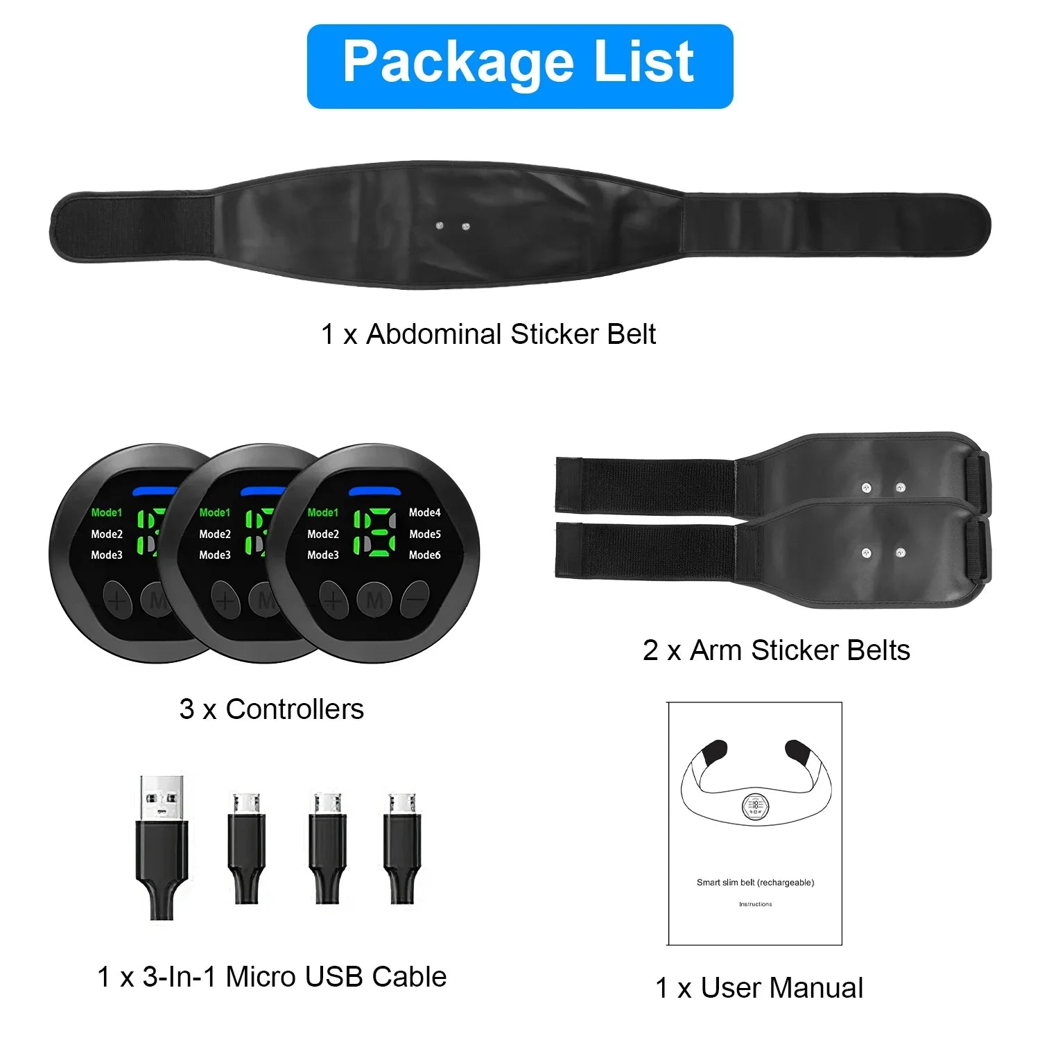 Office Stimulator Equipment Fitness 6 Levels, Equipment Toning ABS Modes, Waist Belt, Trimmer Home Training iMounTEK Belt Equipment Workout Muscle Abdominal 18 Intensity