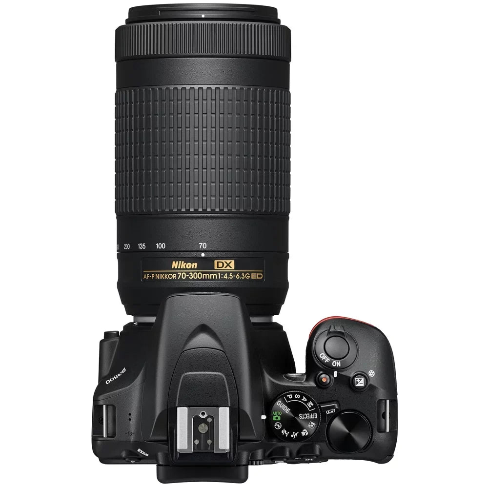 VR ED, & with D3500 18-55mm NIKKOR Nikon Two f/4.5-6.3G f/3.5-5.6G DX DSLR NIKKOR DX AF-P 70-300mm AF-P Black Kit Lens DX-Format