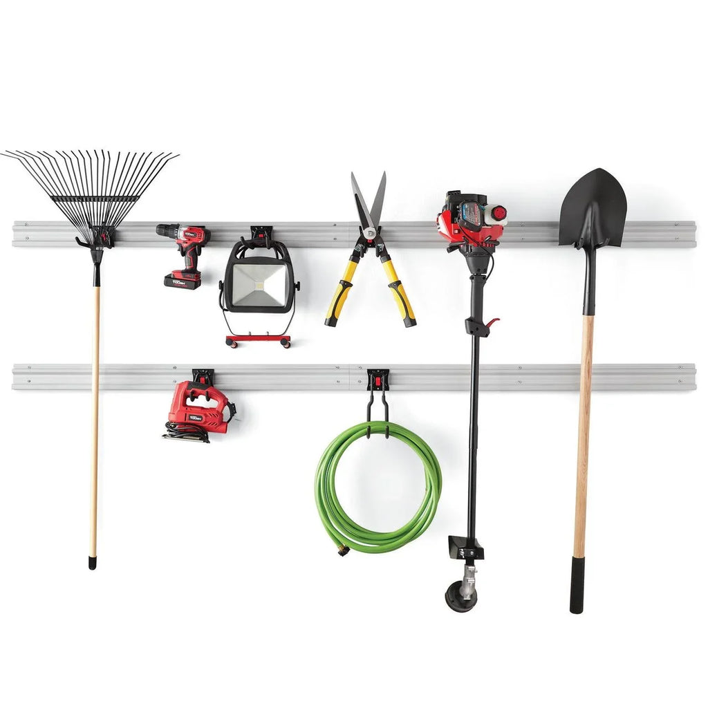 Snap Organizer Kit Rail 12-Piece System Quick-Release Hyper Tough Garage