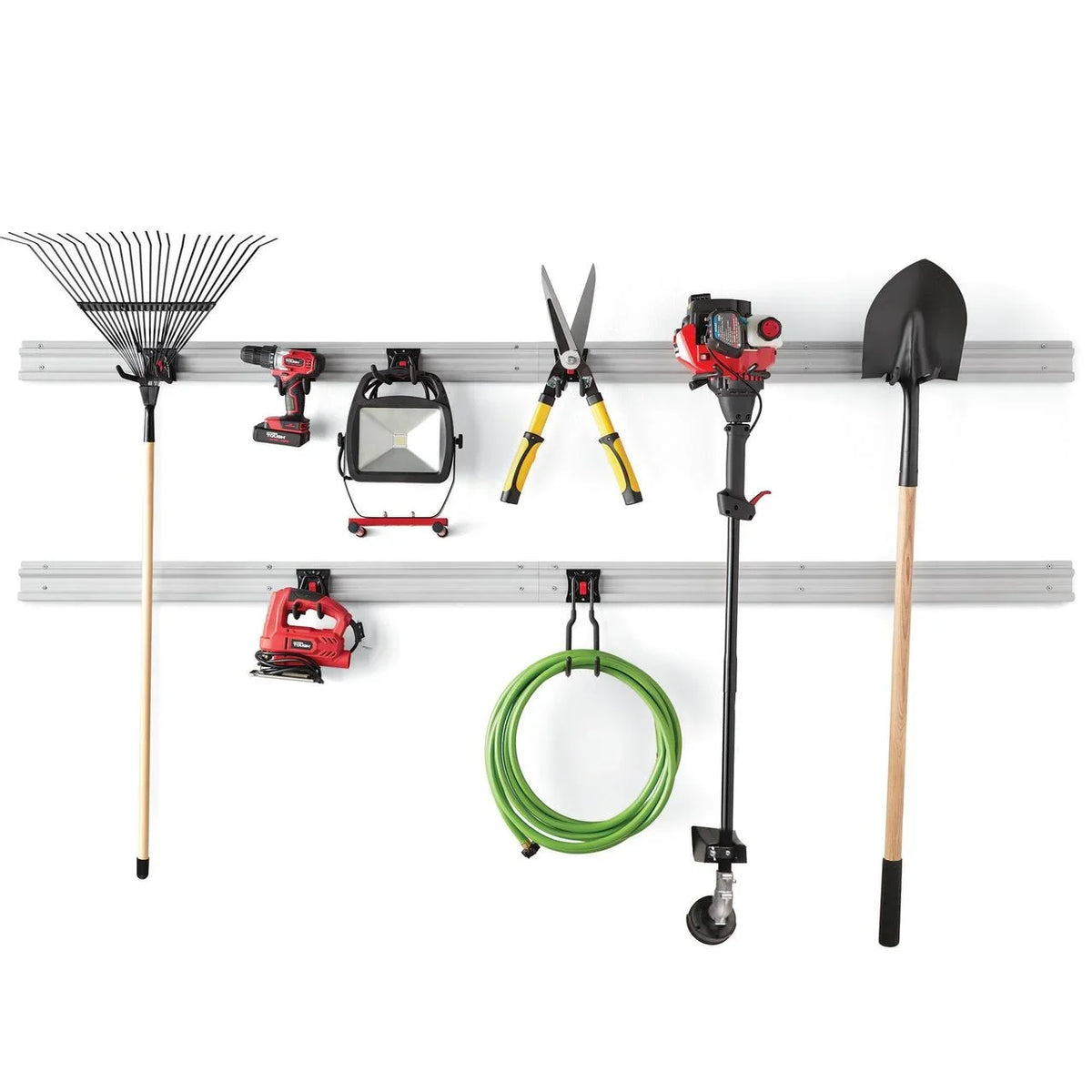 Snap Organizer Kit Rail 12-Piece System Quick-Release Hyper Tough Garage