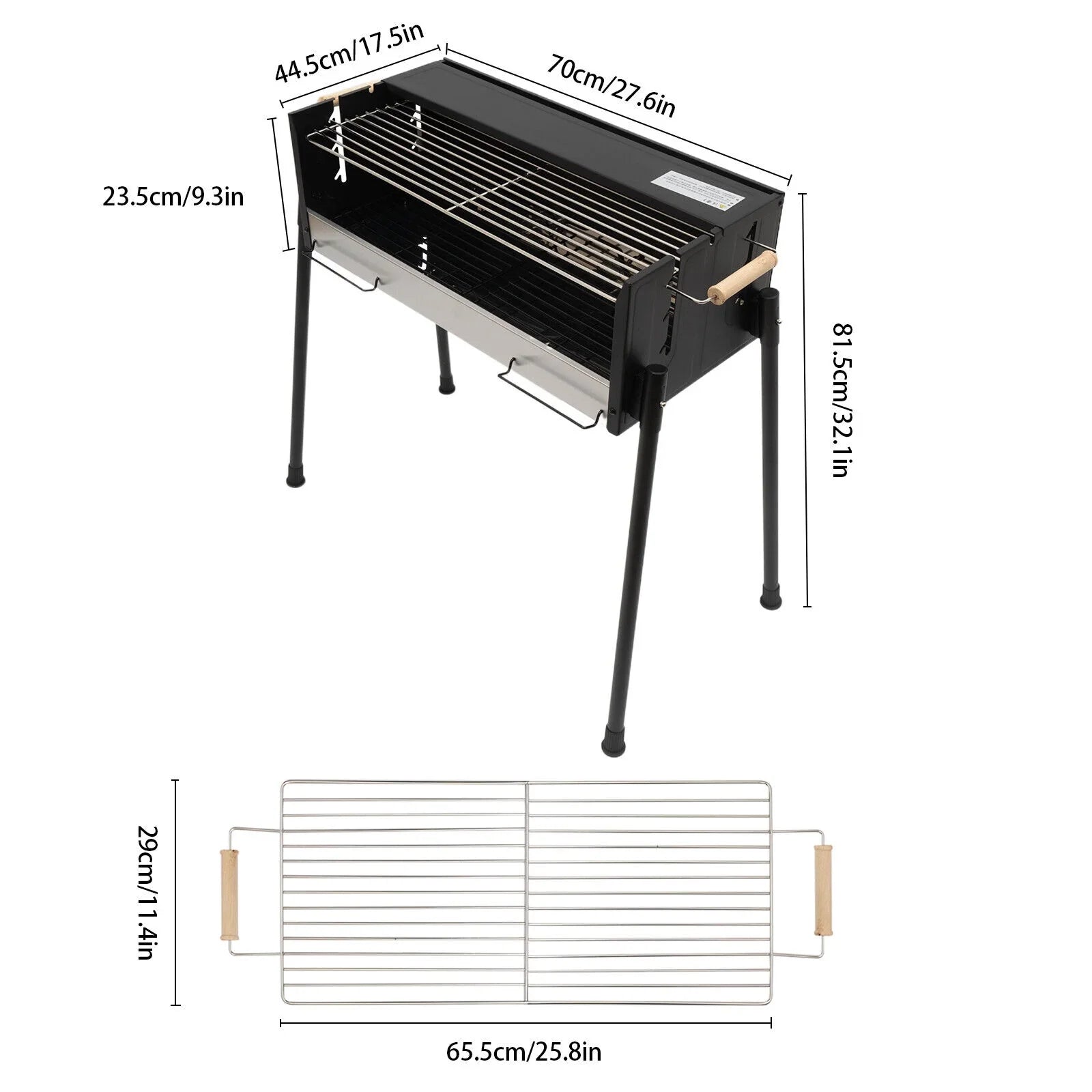 with Grill Food Folding Portable Charcoal Tool Charcoal Barbecue Grill BBQ Camping Kits Miumaeov for Grade Grill Stainless Picnic Grill 304 Steel