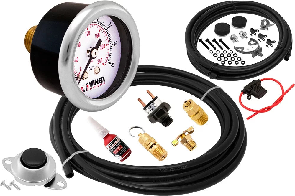 Compressor, 3 8 OCTOPOD Horn Air System- Trucks/Car/Semi. 200psi like VXO4830AB/8124XB Loud Tank, Horns Train Trumpets.Super Aluminum Onboard Vixen Pickup/Jeep dB.Fits Complete Vehicles Gallon Kit for