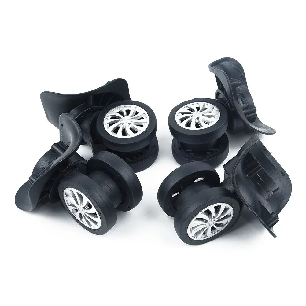 Set Universal Replacement Black Suitcase Wheels 4 Wheel Yuri Swivel Luggage