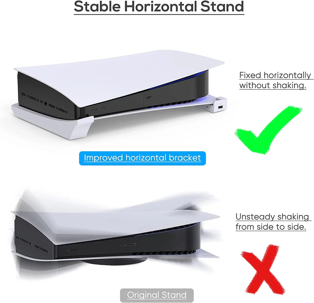 2.0 USB Console Playstation Edition Base and Stand Charging Port Extension Digital for Horizontal Port,Compatible 4-Port & Hub with Skate 5 Data USB with 3 &1 Holder 5 Playstation Disc