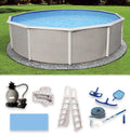 Wall Rail Belize Metal Package Deep Pool 27-ft 52-in Round Top 6-in Swimming