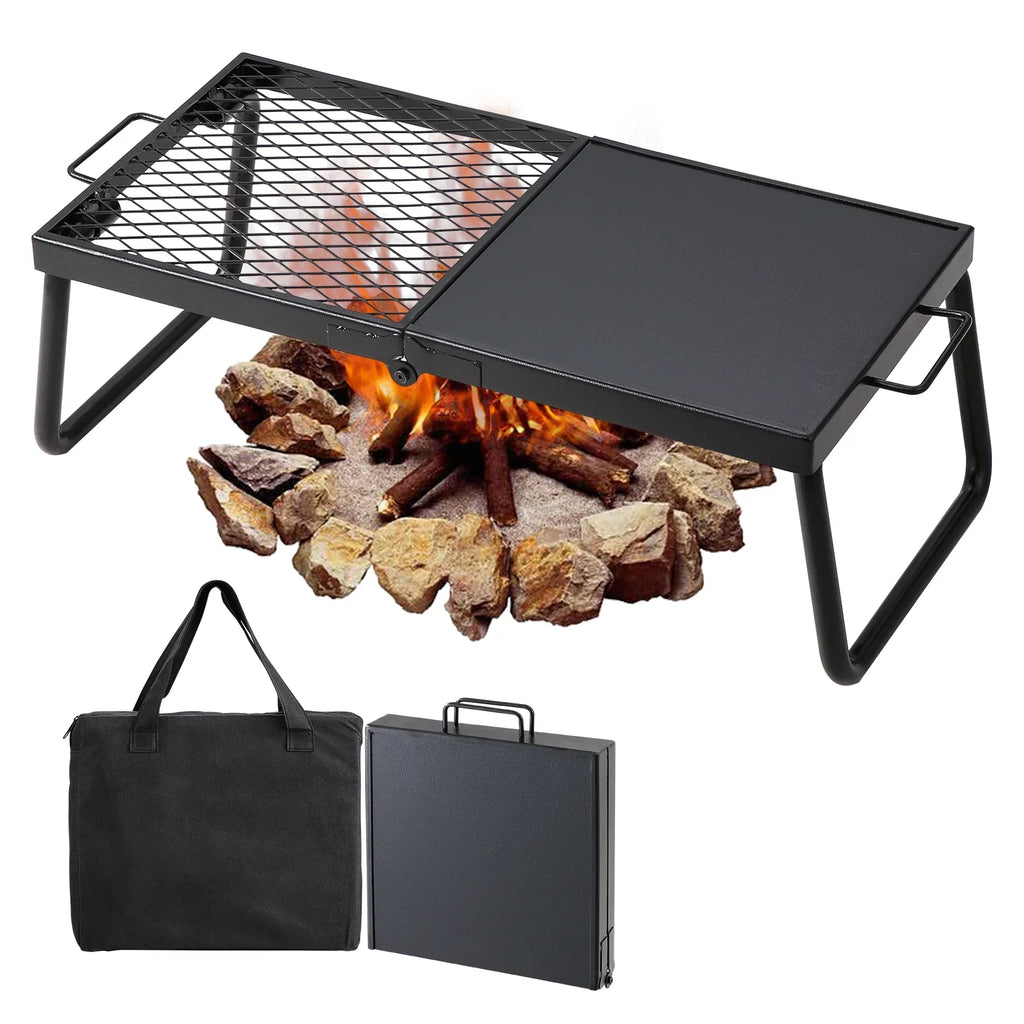 Pit Picnic Portable Outdoor BBQ Grill Folding Campfire Steel Fire Camping SKYSHALO