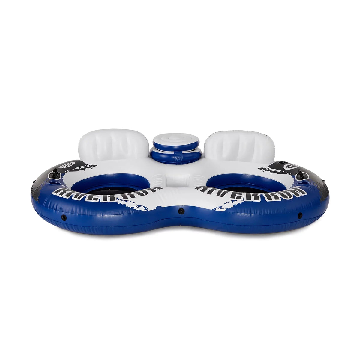 (18 Pool Float Person w/ Pack) 2 River Tube Cooler Inflatable II Run Intex