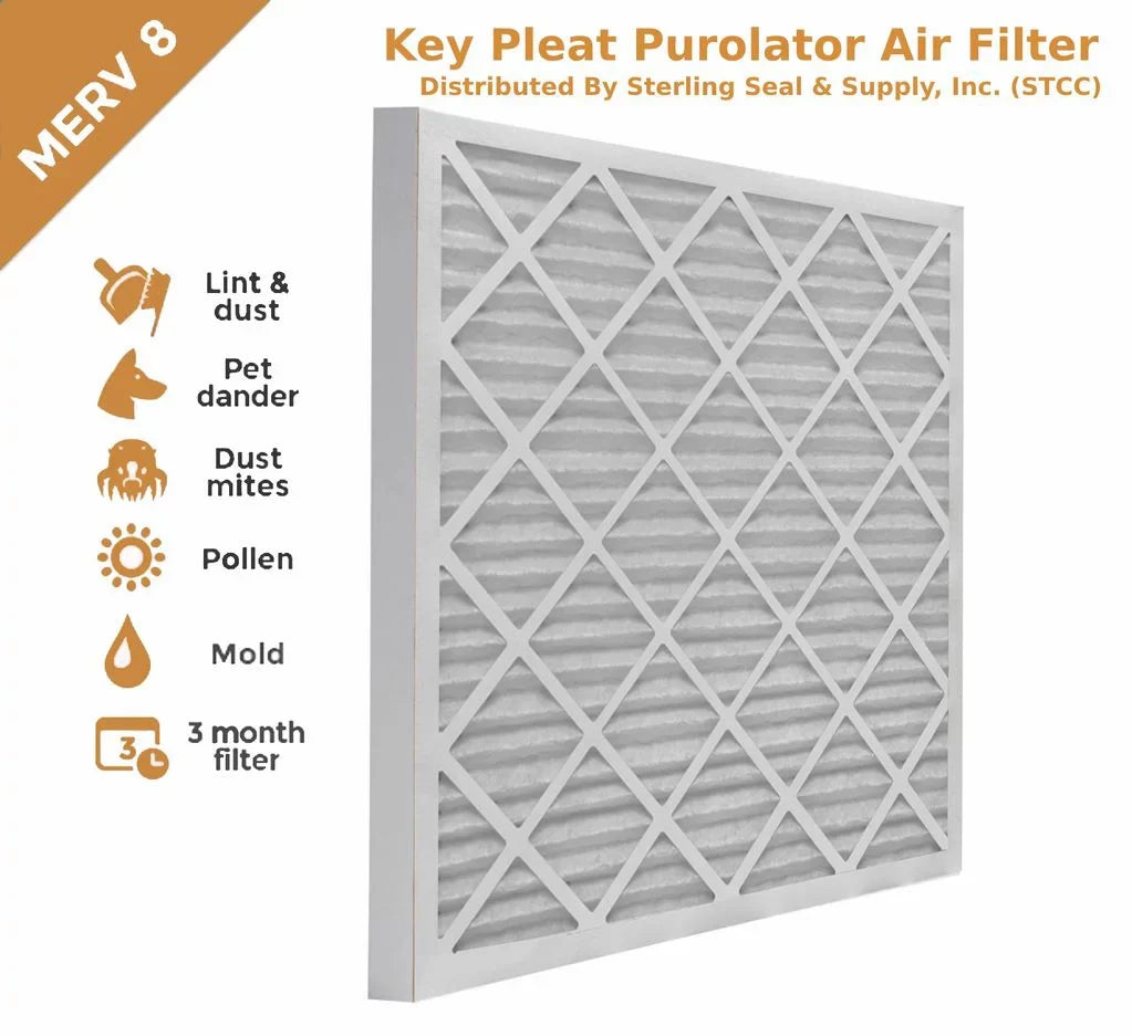 12x12x1 Pack) MERV (6 Key - Pleat 8 Filter Air Purolator