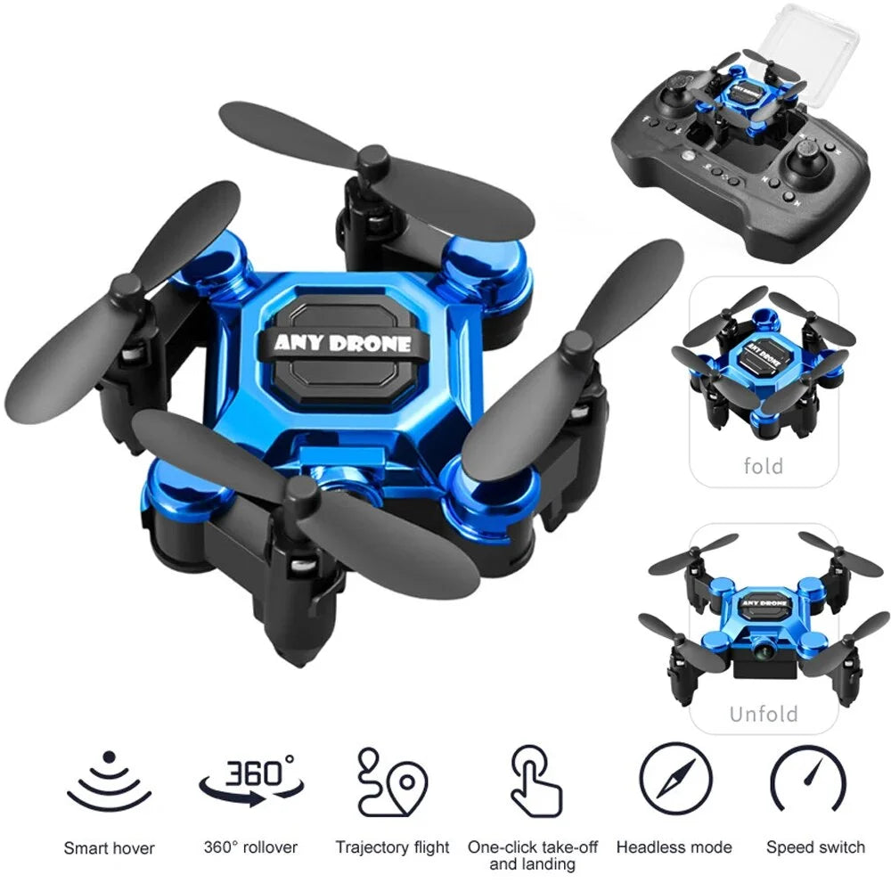 HD Beginners RC Suitable One Camera Drone Flip K04 Drones RC for Gift Quadcopter Land Key for Toys Aircraft Headless Foldable Kids, 360° Hovering Auto Mini