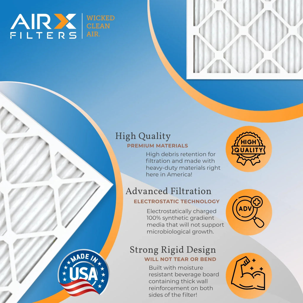 Air in Filters 1200 MPR FPR MPR AIRX to MERV Filter 12x12x1 by Pack of WICKED 7 12 USA Made 1000, - Rating, Comparable AIR. 11 CLEAN FILTERS & Furnace