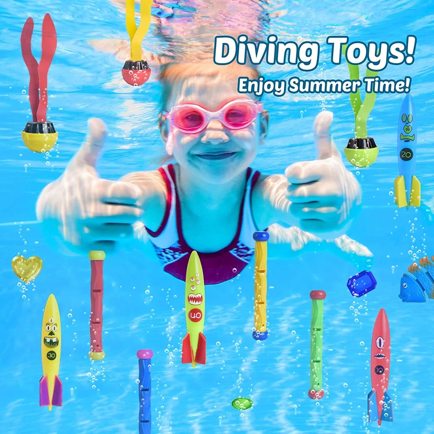 for Kids Toys 34PCS for Toys Swimming for Fun Pool Little Kids Diving Backyard, Toys Water Pool Toys