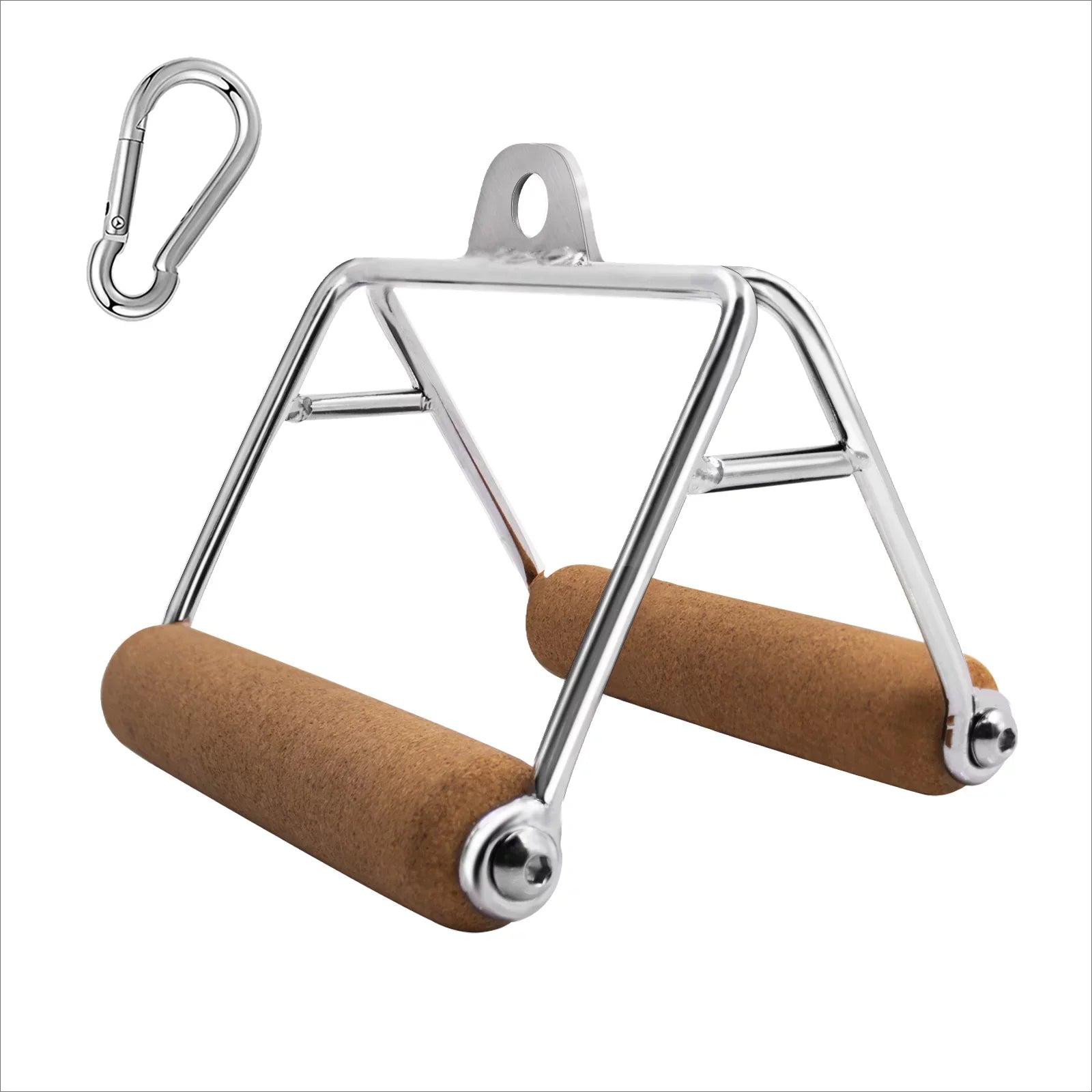 Non-Slip Natural Ymam.Light V Cable Handle Machine Handles Home Handles, Gym Pulldown D Tight Row Double Row Handle, Grip Attachment For Cork