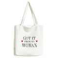 Shopping Canvas From Valentine's My Handbag Satchel Woman Day Casual Got It Tote Bag