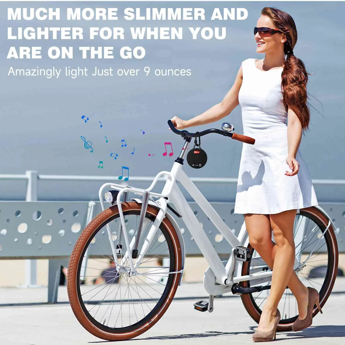 Boat, Bluetooth with Biking 20H Clip, Speaker Black Big Stylo Sound, for IPX7 Punchy Compact UrbanX Speaker Pack Waterproof Wireless with Bass, LG 5 Audience Pool, Series Beach, & Playtime, 2