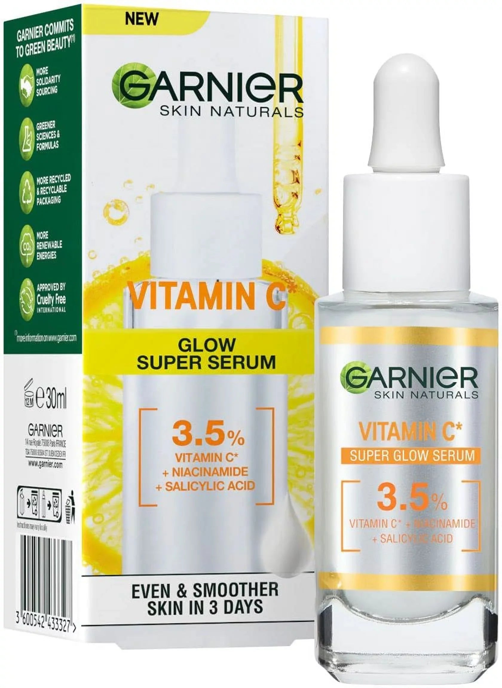 Serum, Naturals Brightening Anti-Dark And Skin 30Ml. Glow Spots Garnier