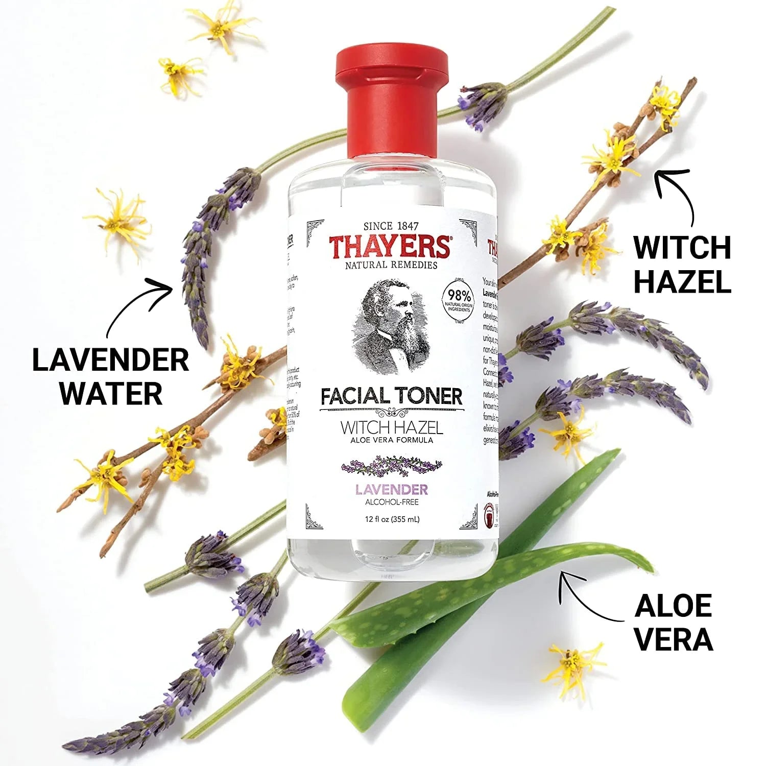 '- 12 (Pack of Fl With Oz - Aloe Witch 2 Vera Hazel 2) Thayers Lavender