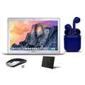 Express Case, MacBook 2 SSD Black Apple OS Airbuds By Bluetooth/Wireless Intel Restored 4GB i5 Mouse, Day 256GB Air Wireless 13.3-inch Mac Certified (Refurbished) Core Bundle: RAM