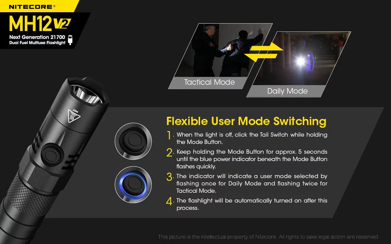 XP-L2 -1200 Nitecore NL2150HPi (Included) -21700 Combo: V2 V6 Flashlight + Battery 21700 5000mAh LED Battery Lumens CREE MH12