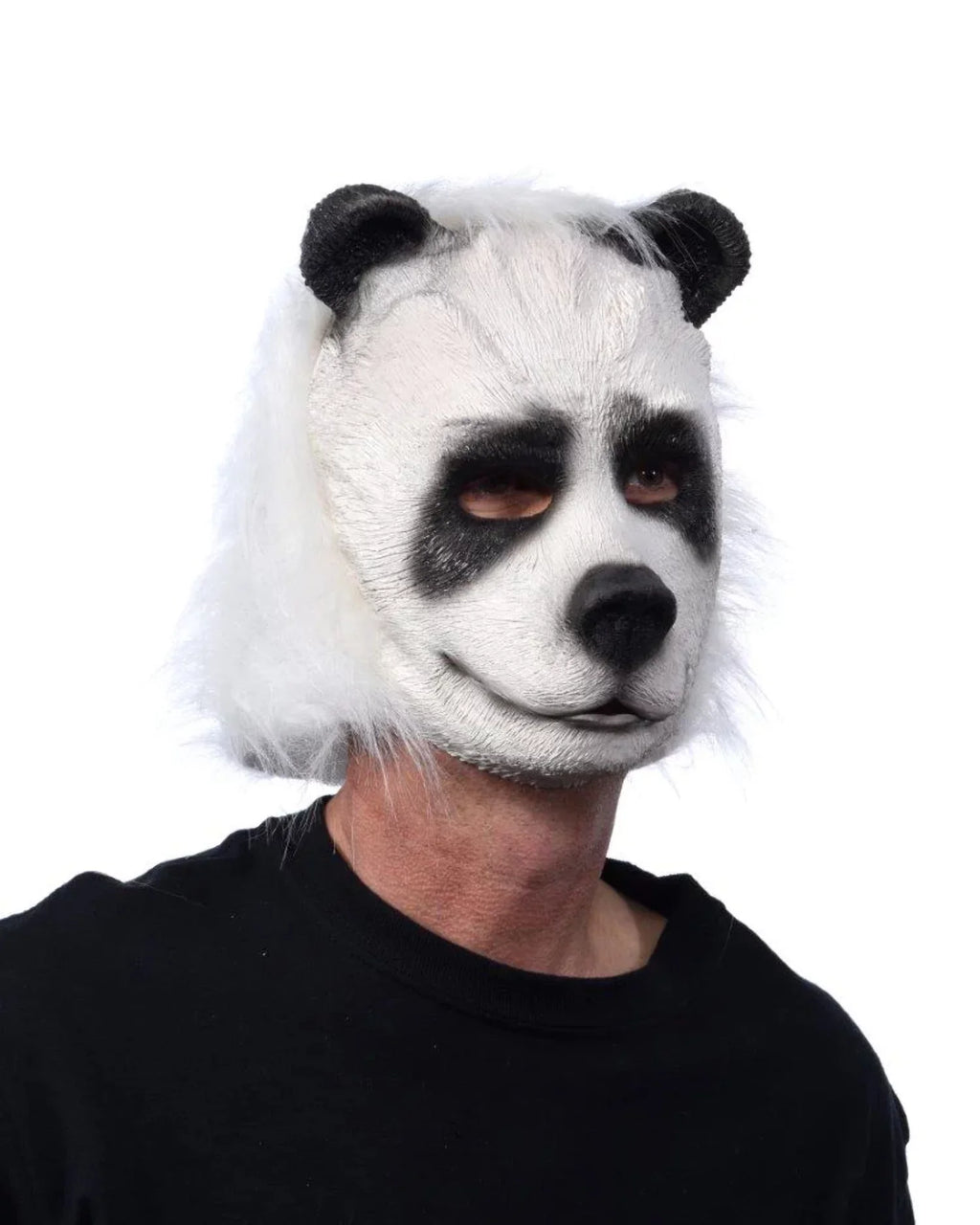 Panda Bear, Black Cute Bear and Mask White