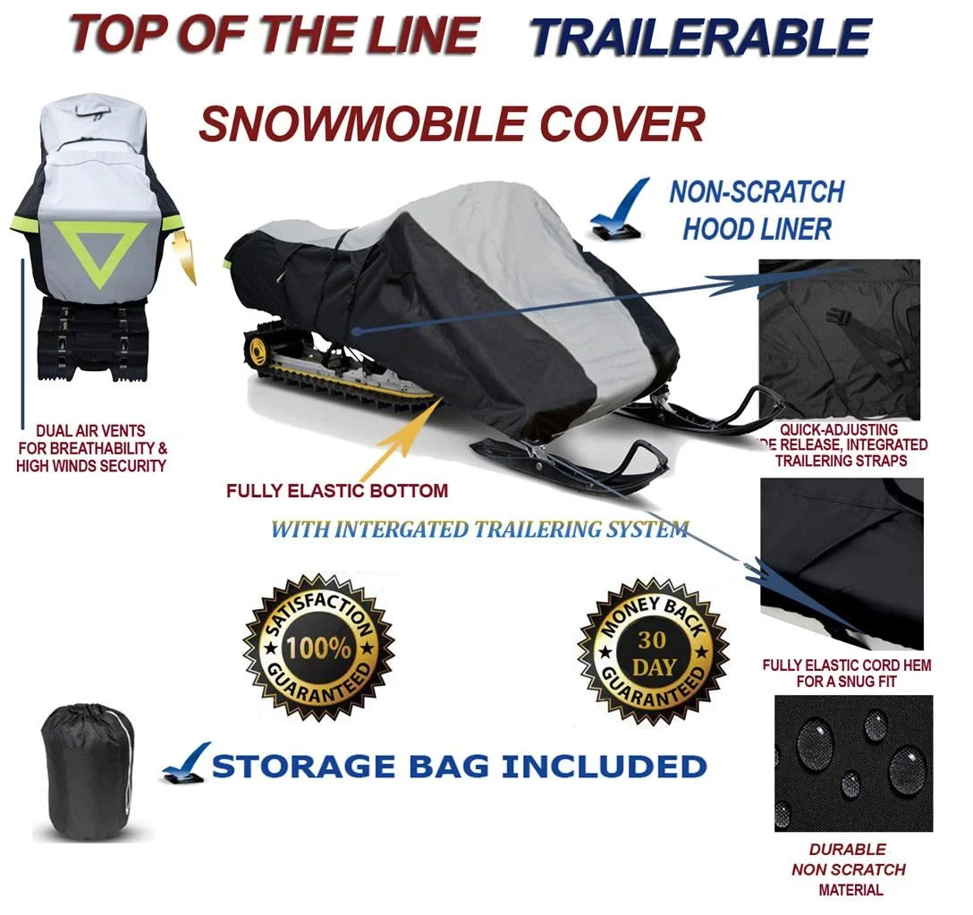 Cover Slush Snowmobile SDI Ski 2 Protection Storage and Compatible LIMITED Bombardier Year and Travel Doo Sleds. Mud for GSX UP 600 2004-2004 Model 600D
