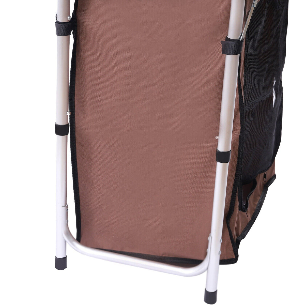 Barbecue Camping Folding Table Portable Rack+Brown Fabric Station Cover
