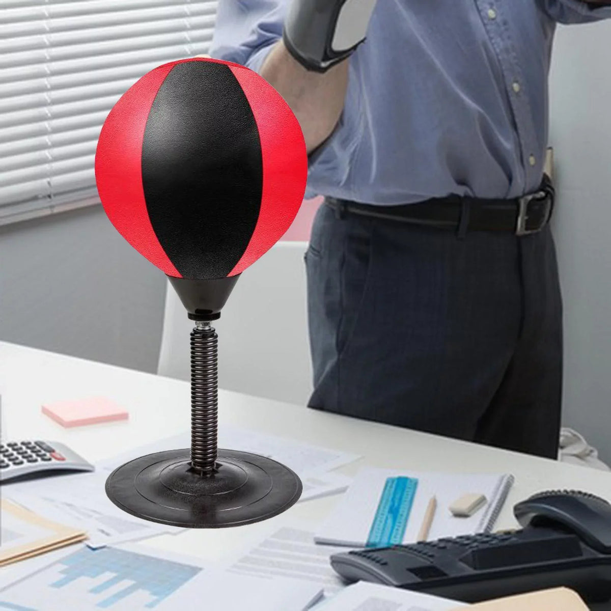 Desktop Punch Pump Adult Boxing Boxing Ball Base Punch Punching Standing Spring Bag,Speed Free with Desktop Suction Training Sport