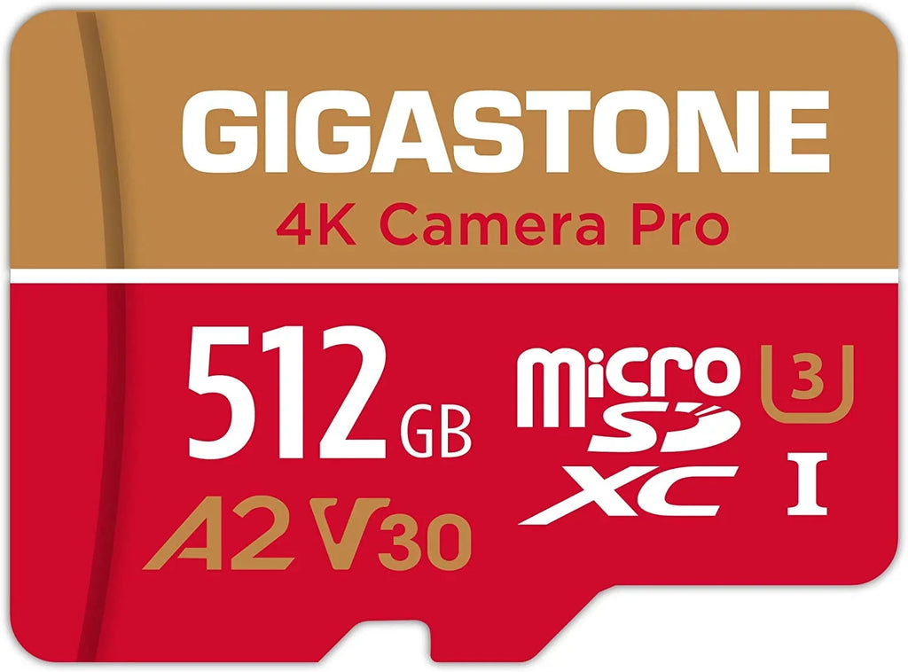 up to Micro SDXC Micro A1 Cam, Switch, compatible Class GoPro 512GB Gigastone Pro, MB/s, Dash R/W Video Camera Recording, 100/60 4K 4K V30 UHS-I 10 SD Card, with Cameras, Nintendo