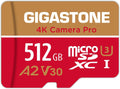 up to Micro SDXC Micro A1 Cam, Switch, compatible Class GoPro 512GB Gigastone Pro, MB/s, Dash R/W Video Camera Recording, 100/60 4K 4K V30 UHS-I 10 SD Card, with Cameras, Nintendo