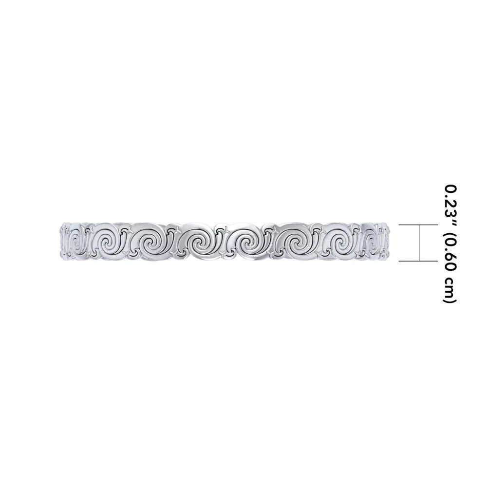 Cuff Celtic Peter Kell's Bracelet Fine Spirals Cari Sterling Buziak Silver Stone