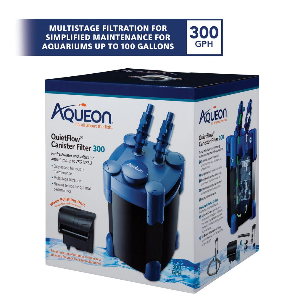 75 Canister Aquarium Up Gallons QuietFlow Filter to Aqueon
