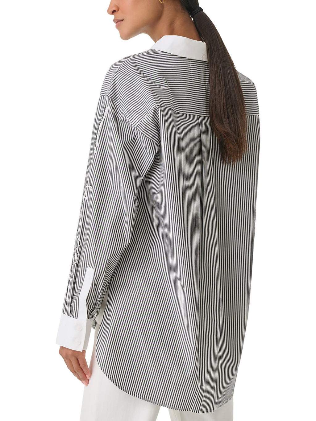 Womens Paris Button-Down Cotton Lagerfeld Striped Top Karl