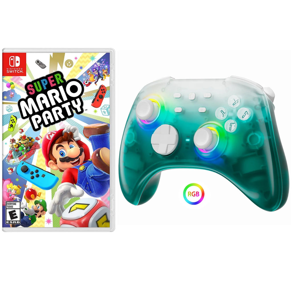 Green and with Upgraded Joysticks Hall Super Triggers Mario Nintendo Party Game Disc Switch Switch/PC/IOS/Android/Steam Pro Controller for & Effect