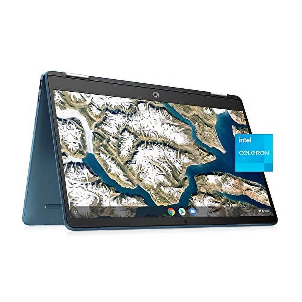 Forest Intel Celeron Touch 14" HP 4GB 600, Chromebook, OS, X360 Teal, HD N4120, eMMC, Intel UHD Graphics 64GB Chrome 14a-ca0790wm RAM,