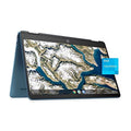 Forest Intel Celeron Touch 14" HP 4GB 600, Chromebook, OS, X360 Teal, HD N4120, eMMC, Intel UHD Graphics 64GB Chrome 14a-ca0790wm RAM,