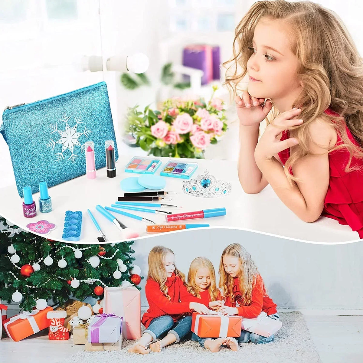 5 12 Toys 7 Princess Children for Makeup Kids, Kit 6 Girls Makeup Kids Real Set Washable Case 11 Girls, Girl Old 10 Makeup with Birthday Years Kit 8 Cosmetic Play 9 Girl, for Makeup for 3 for 4