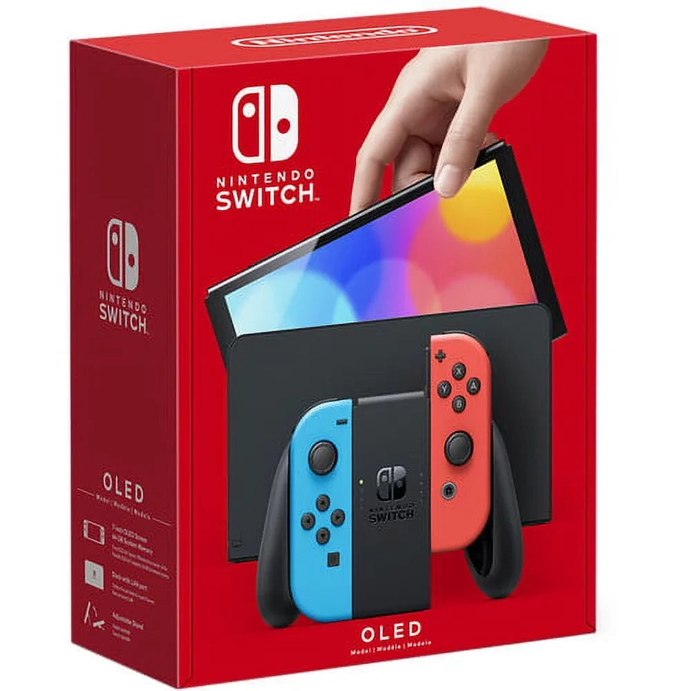 OLED Blue/Red with Nintendo Snap Game Neon Pokemon Switch