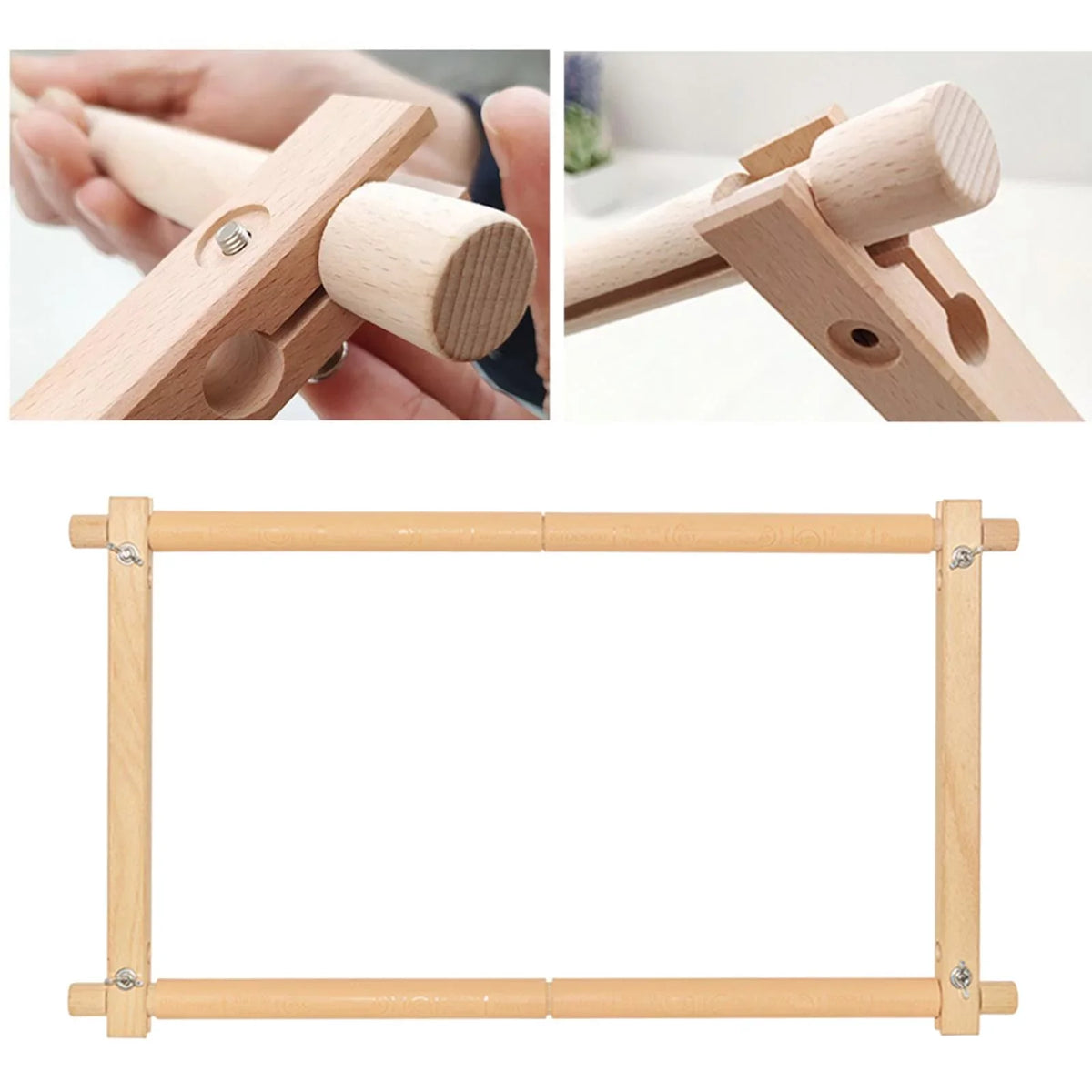 Embroidery Cross Stitch Frame Tapestry Scroll Holder Hoop 1X Quilting