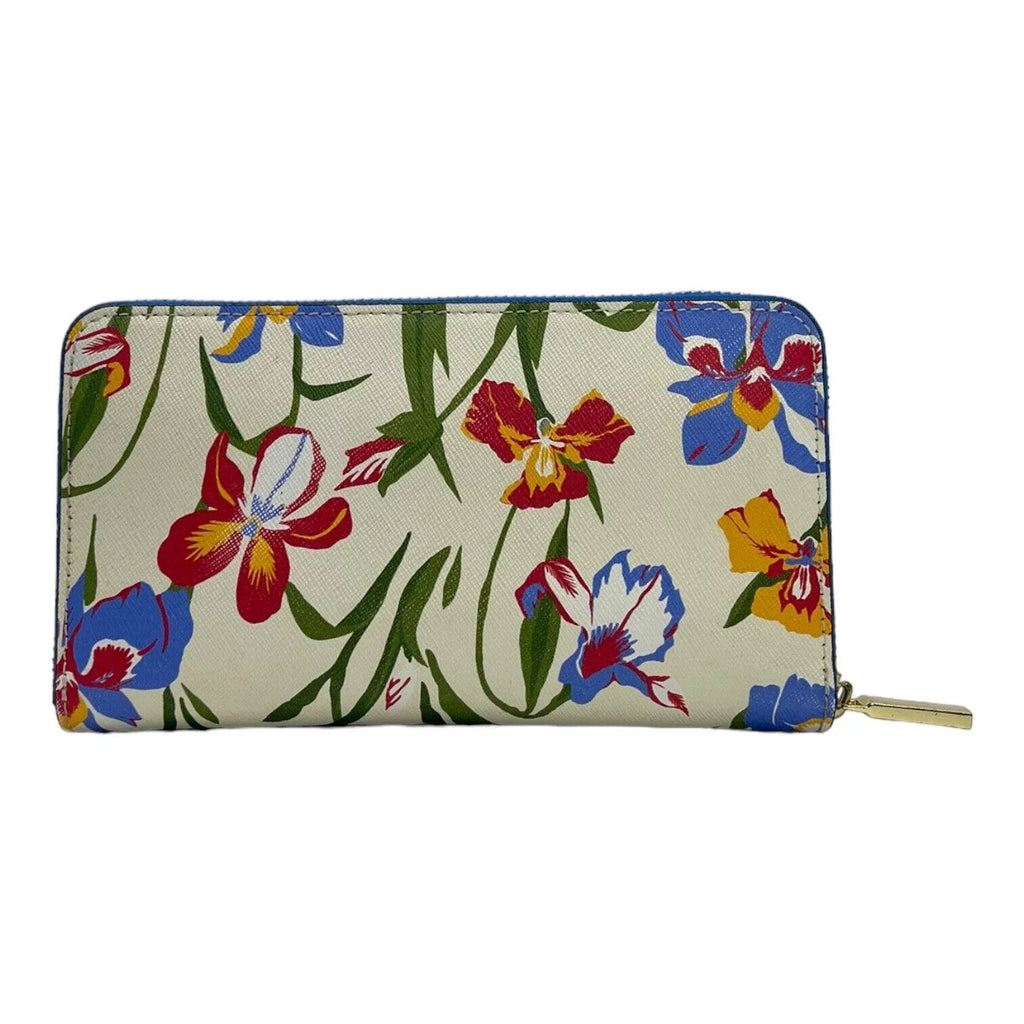Wallet Multi Iris Tory Floral Burch New Flower Bag Continental in Zip Painted