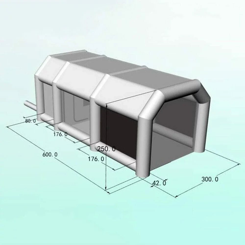 Mobile Inflatable 20x10x8 Paint Tent Spray Filter Booths Portable USA 2 System Car Booth CNCEST Paint FT