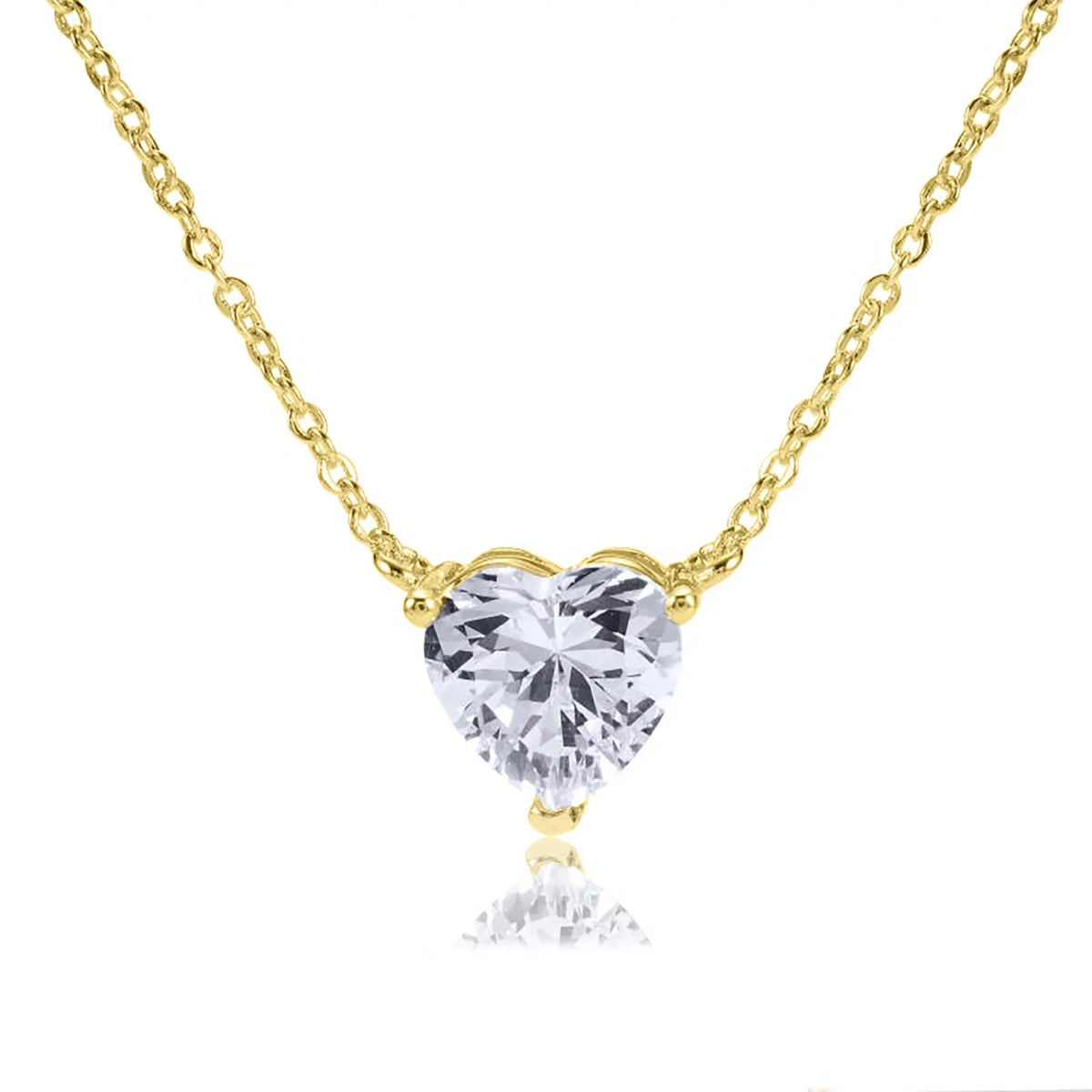 Box Teens Blue Inc Women, Necklace for Boutique Heart 8mm Gold Pendant