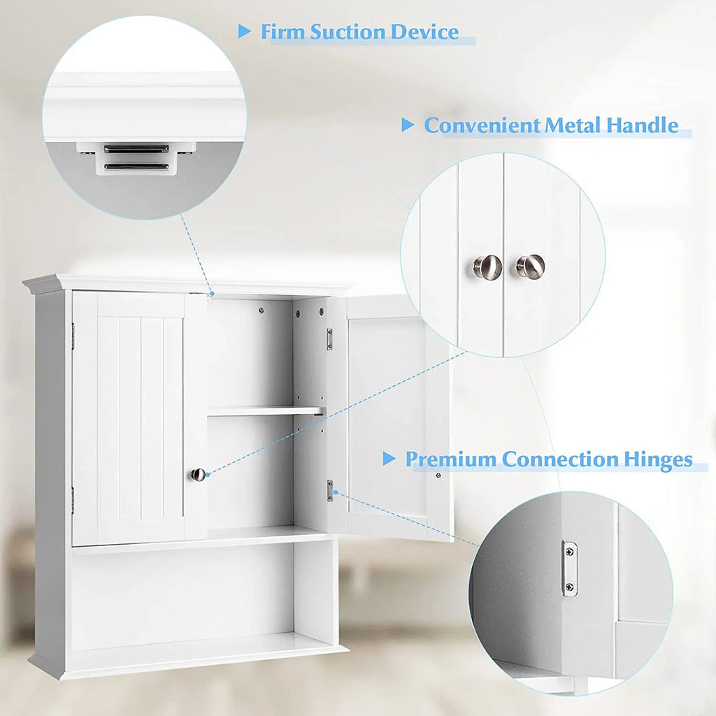 Shelves, Wall Multipurpose Room, Living for Cabinet Cabinet Hanging & Storage Bathroom Doors Wall Bathroom Kitchen Mounted Cabinet, Bathroom Wooden Cabinet Medicine with Storage