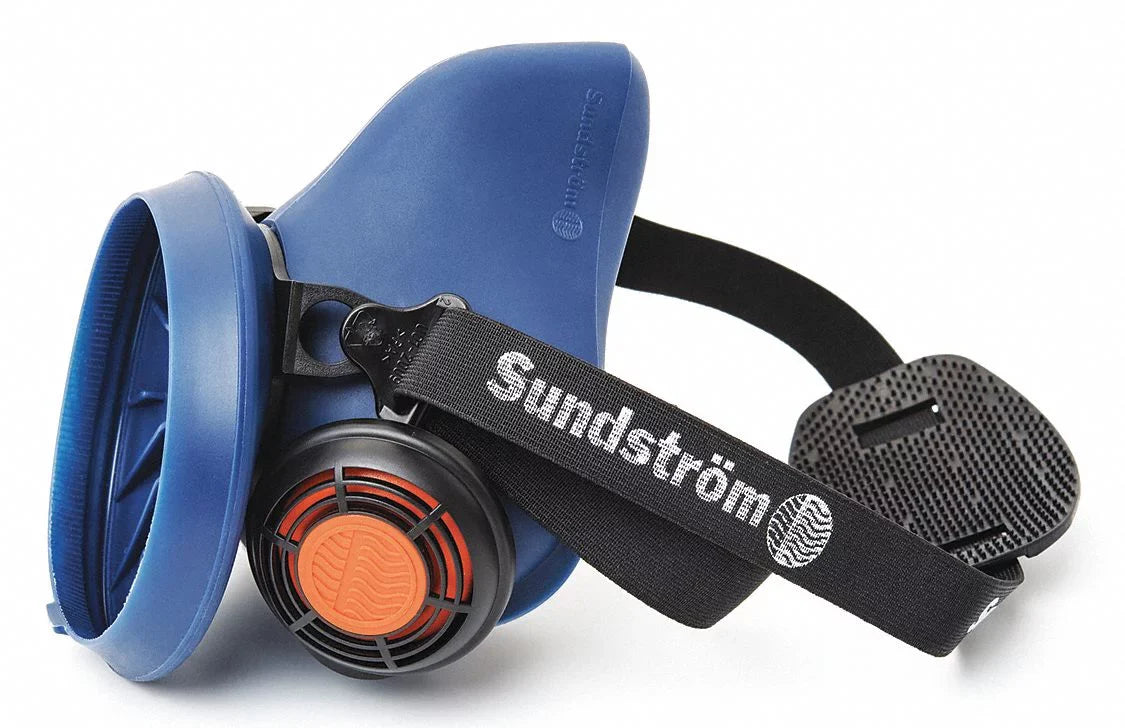 SR Respirator,Silicone,Blue M/L Half Sundstrom Mask 100 Safety